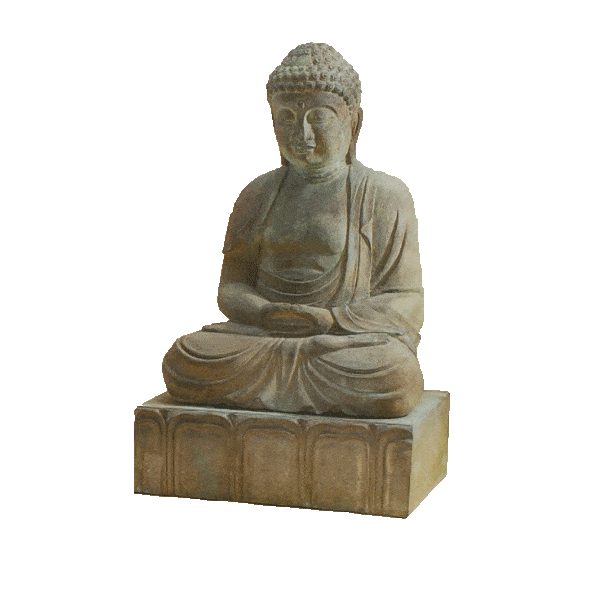 Buddha on Lotus Based Large Cast Stone Outdoor Asian Collection Asian Collection Tuscan 