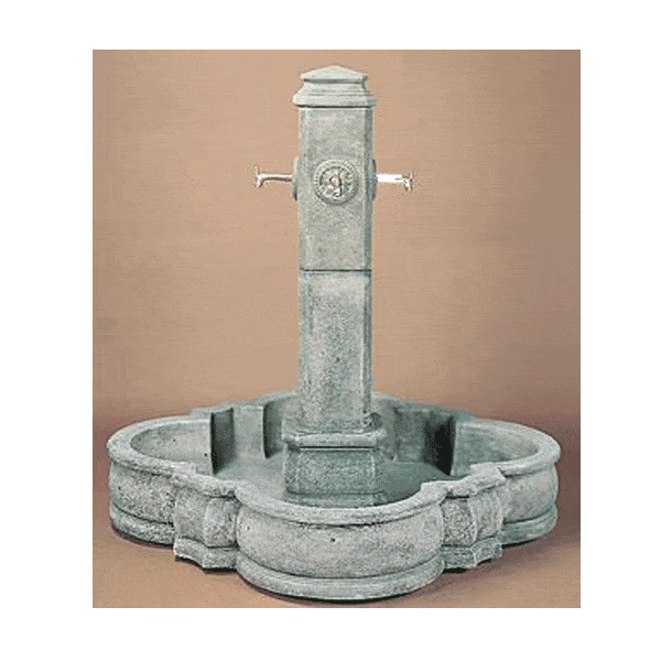Portofino Cast Stone Outdoor Garden Fountain With Spout Fountain Tuscan 