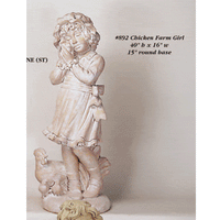 Thumbnail for Chicken Farm Girl Asian Collection Statues Tuscan 
