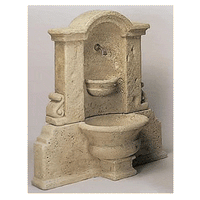 Thumbnail for Acqua Pia Wall Outdoor Cast Stone Garden Water Fountain With Spout Fountain Tuscan 