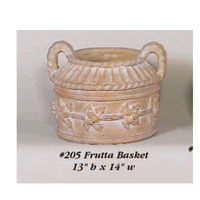 Thumbnail for Frutta Basket Cast Stone Outedoor Garden Planter Tuscan Basins 