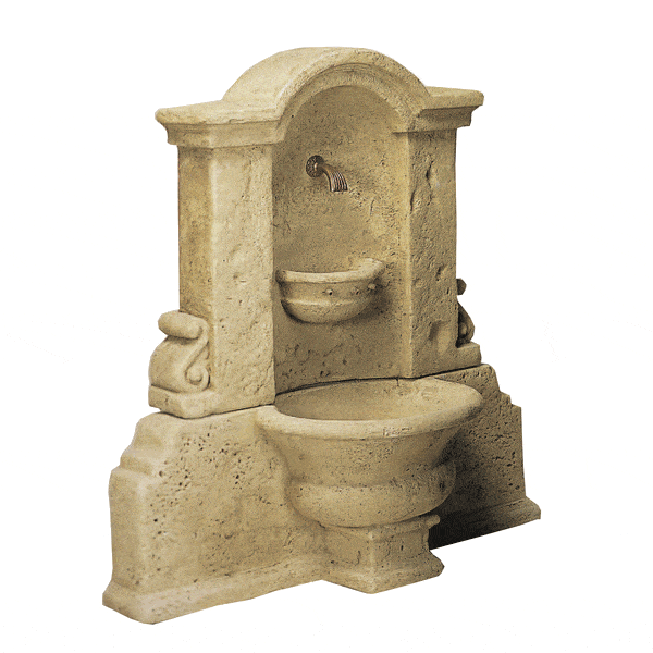 Acqua Pia Wall Outdoor Cast Stone Garden Water Fountain With Spout Fountain Tuscan 