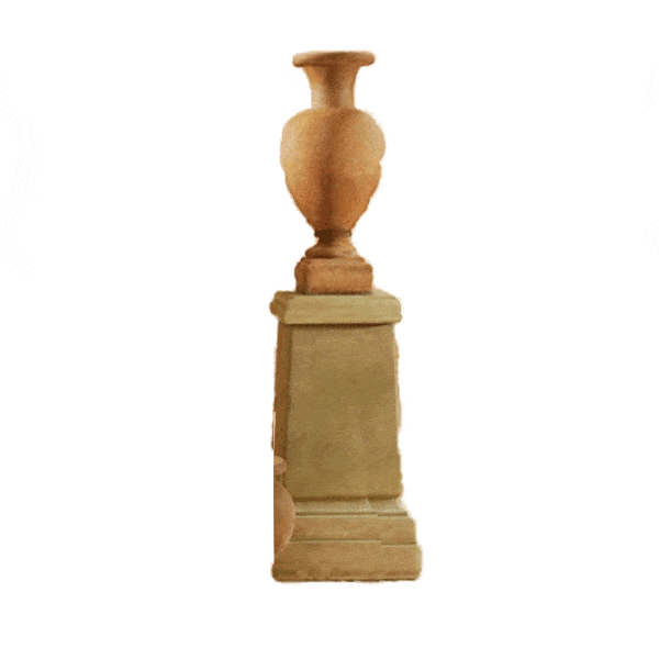 Hampton Pedestal Tall Cast Stone Outdoor Garden Planter Tuscan 