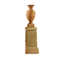 Thumbnail for Hampton Pedestal Tall Cast Stone Outdoor Garden Planter Tuscan 