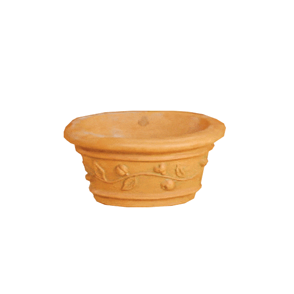 Vaso Oval Con Frutta Cast Stone Outdoor Garden Planter Planter Tuscan 