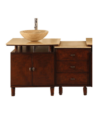 Silkroad 46.5" Modern Single Sink Bathroom Vanity Vanity Silkroad Exclusive 