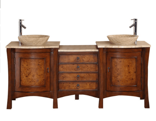 Silkroad 72" Modern Double Sink Bathroom Vanity Vanity Silkroad Exclusive 