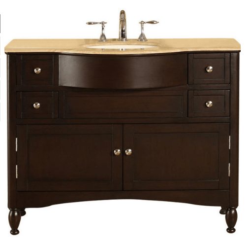 Silkroad 45" Modern Single Sink Bathroom Vanity Vanity Silkroad Exclusive 