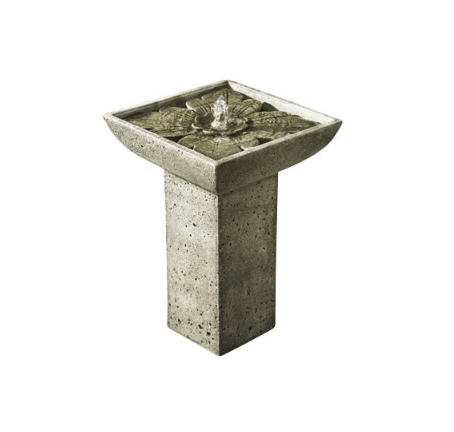 Andra Cast Stone Outdoor Bird bath Garden Fountain Fountain Campania International 