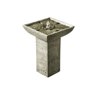 Thumbnail for Andra Cast Stone Outdoor Bird bath Garden Fountain Fountain Campania International 