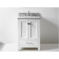 Thumbnail for Eviva Aberdeen 24 Transitional White Vanity with White Carrera Countertop Vanity Eviva 