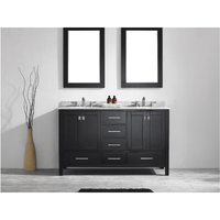 Thumbnail for Eviva Aberdeen 60 Transitional Espresso Vanity with White Carrera Countertop Vanity Eviva 