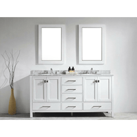 Thumbnail for Eviva Aberdeen 72 Transitional White Vanity with White Carrera Countertop Vanity Eviva 