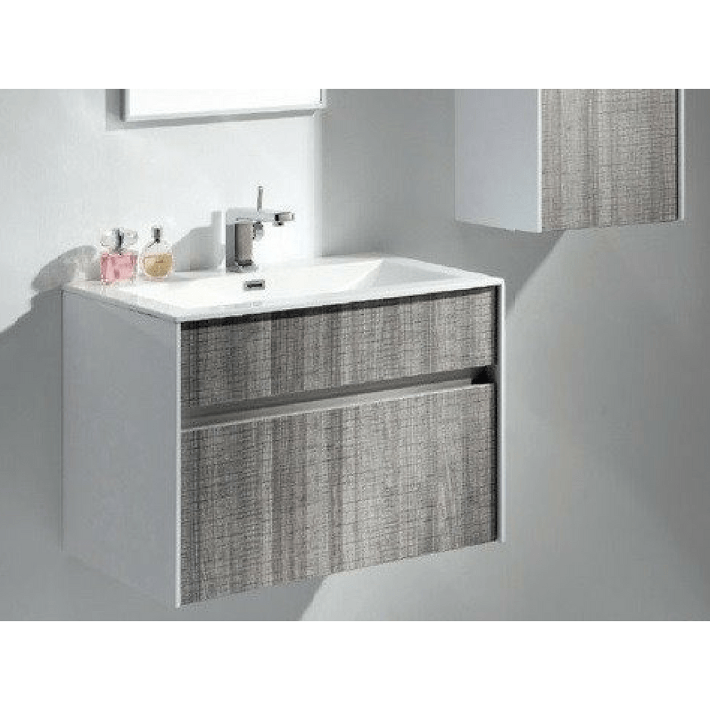 Eviva Ashy 32" Wall Mount Modern Bathroom Vanity Set Grey w/ Soft Closing Drawer Vanity Eviva 