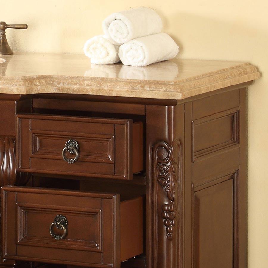 Silkroad 60" Traditional Single Sink Bathroom Vanity Vanity Silkroad Exclusive 