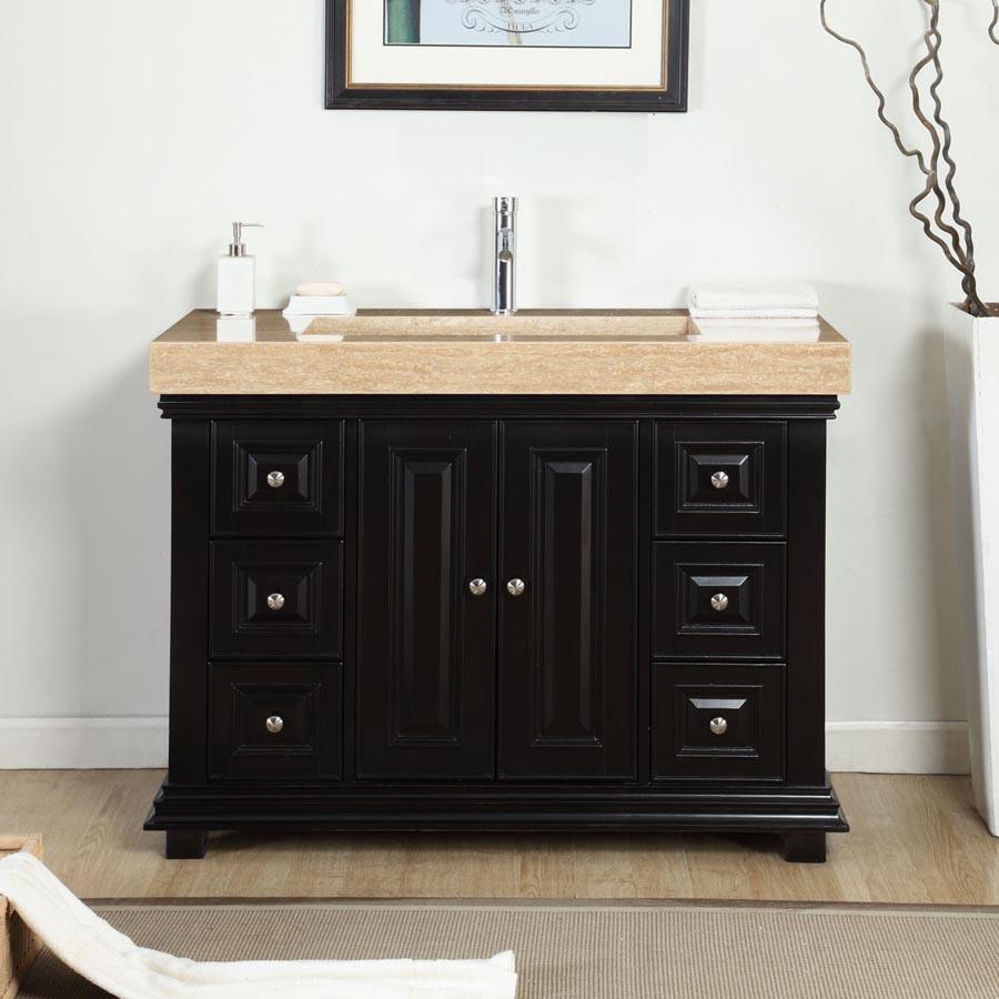 Silkroad 48" Modern Single Sink Bathroom Vanity Vanity Silkroad Exclusive 