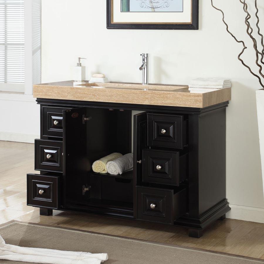 Silkroad 48" Modern Single Sink Bathroom Vanity Vanity Silkroad Exclusive 