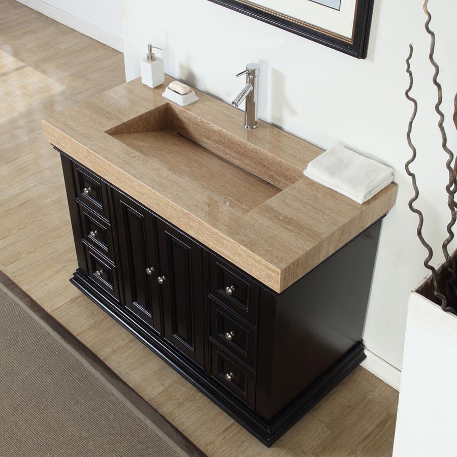 Silkroad 48" Modern Single Sink Bathroom Vanity Vanity Silkroad Exclusive 