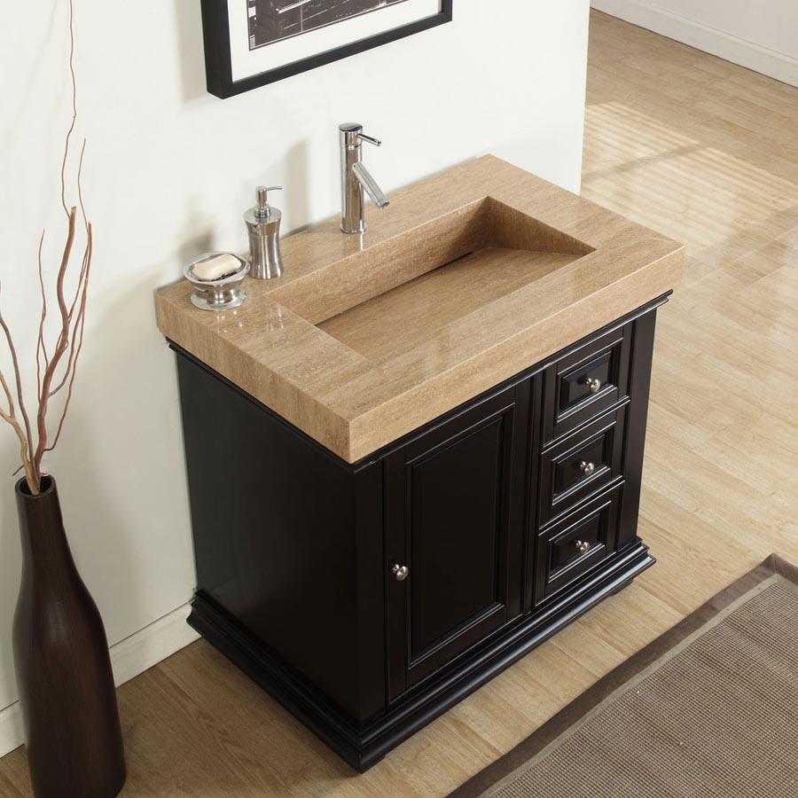 Silkroad 36" Modern Single Sink Bathroom Vanity Vanity Silkroad Exclusive 