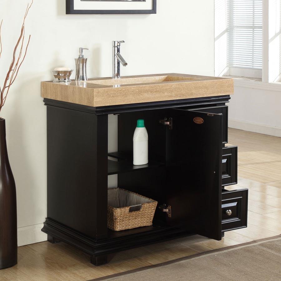 Silkroad 36" Modern Single Sink Bathroom Vanity Vanity Silkroad Exclusive 