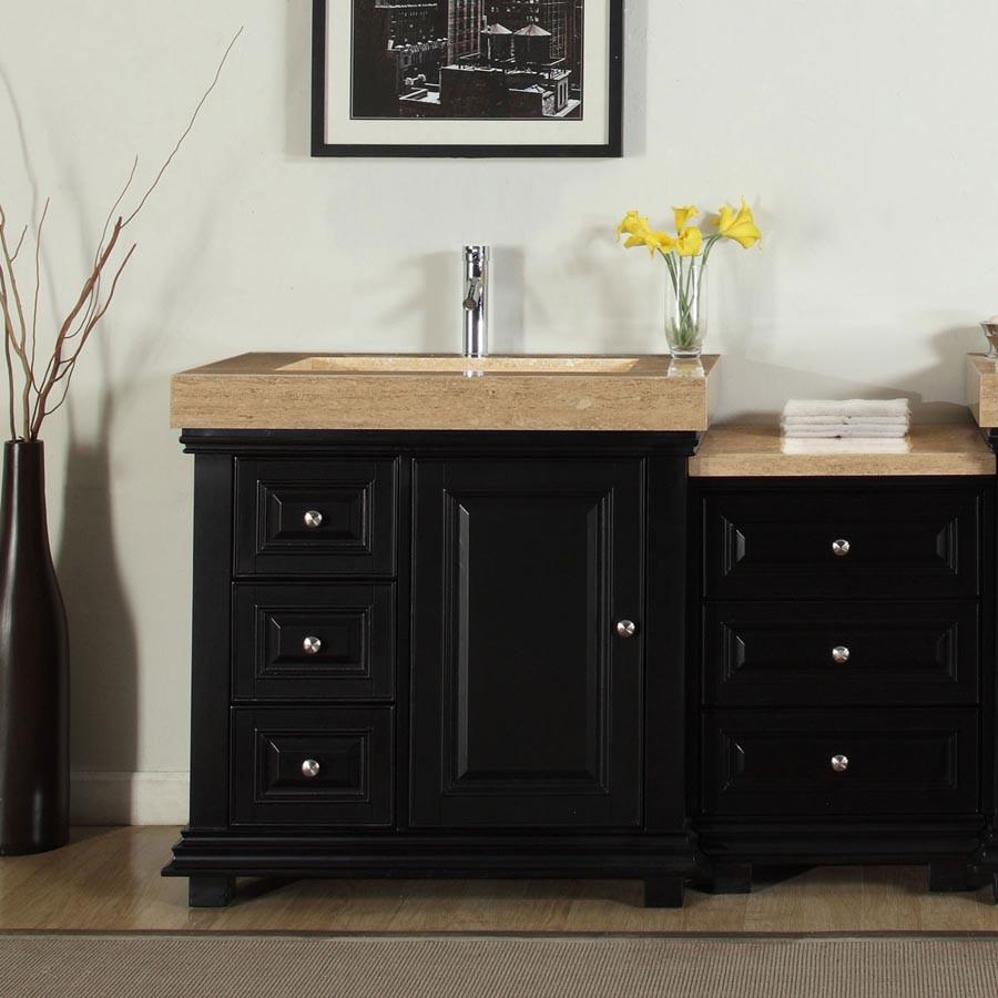 Silkroad 55.5" Modern Single Sink Bathroom Vanity Vanity Silkroad Exclusive 