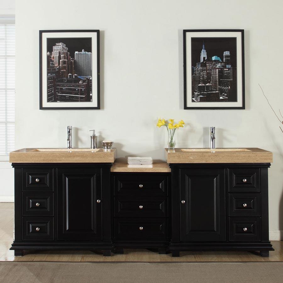 Silkroad 90" Modern Double Sink Bathroom Vanity Vanity Silkroad Exclusive 