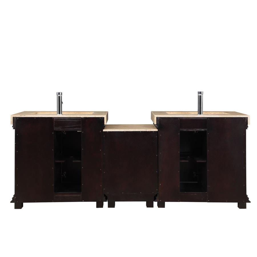 Silkroad 90" Modern Double Sink Bathroom Vanity Vanity Silkroad Exclusive 