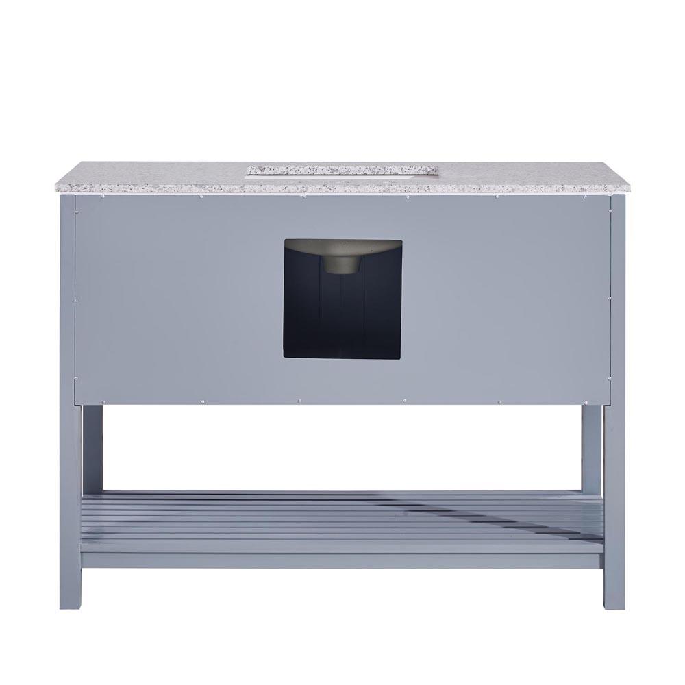 Silkroad 48" Single Sink Gray Cabinet Vanity Silkroad Exclusive 