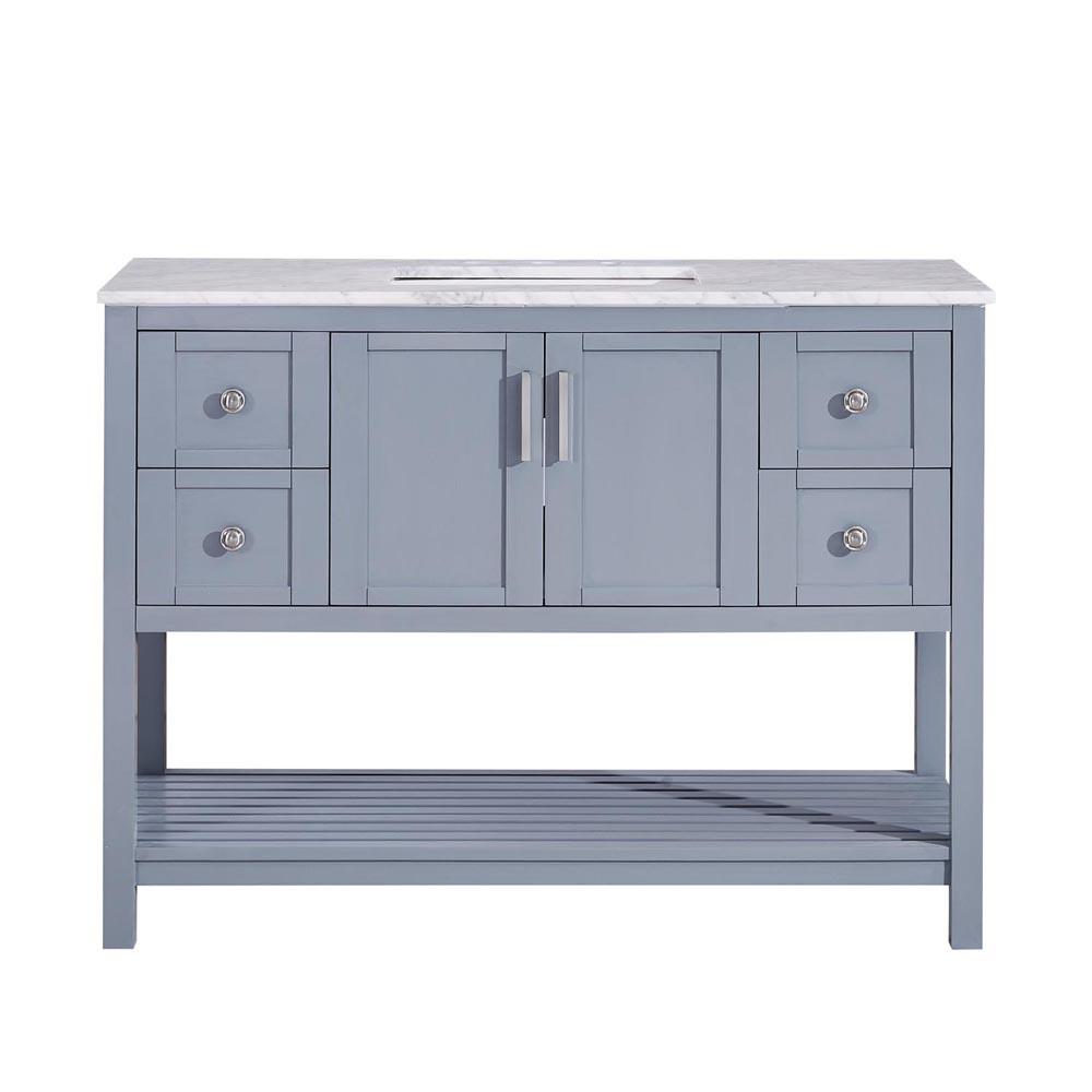 Silkroad 48" Single Sink Gray Cabinet Vanity Silkroad Exclusive 