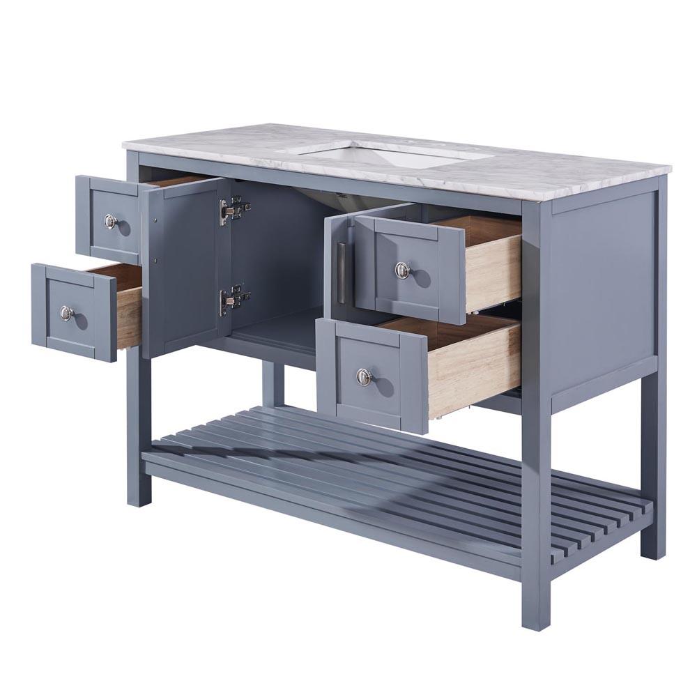 Silkroad 48" Single Sink Gray Cabinet Vanity Silkroad Exclusive 