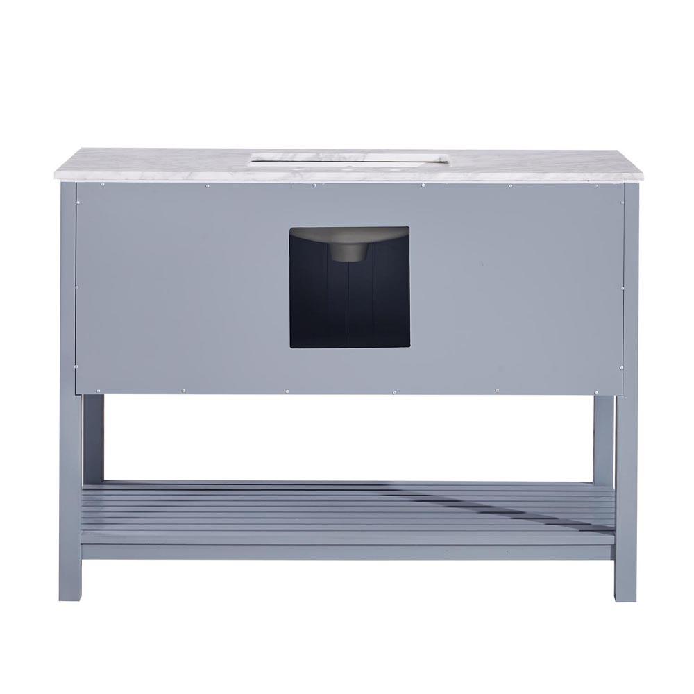 Silkroad 48" Single Sink Gray Cabinet Vanity Silkroad Exclusive 