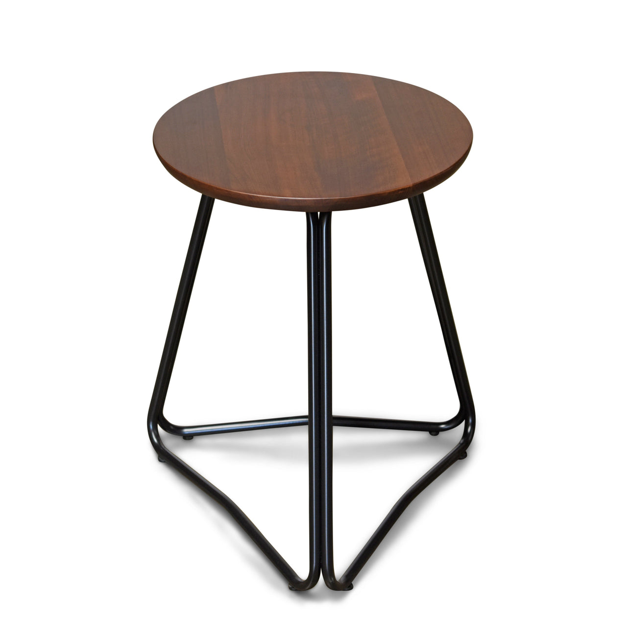 Vincent Side Table, Classic Walnut On Black Base Side Table Gingko 