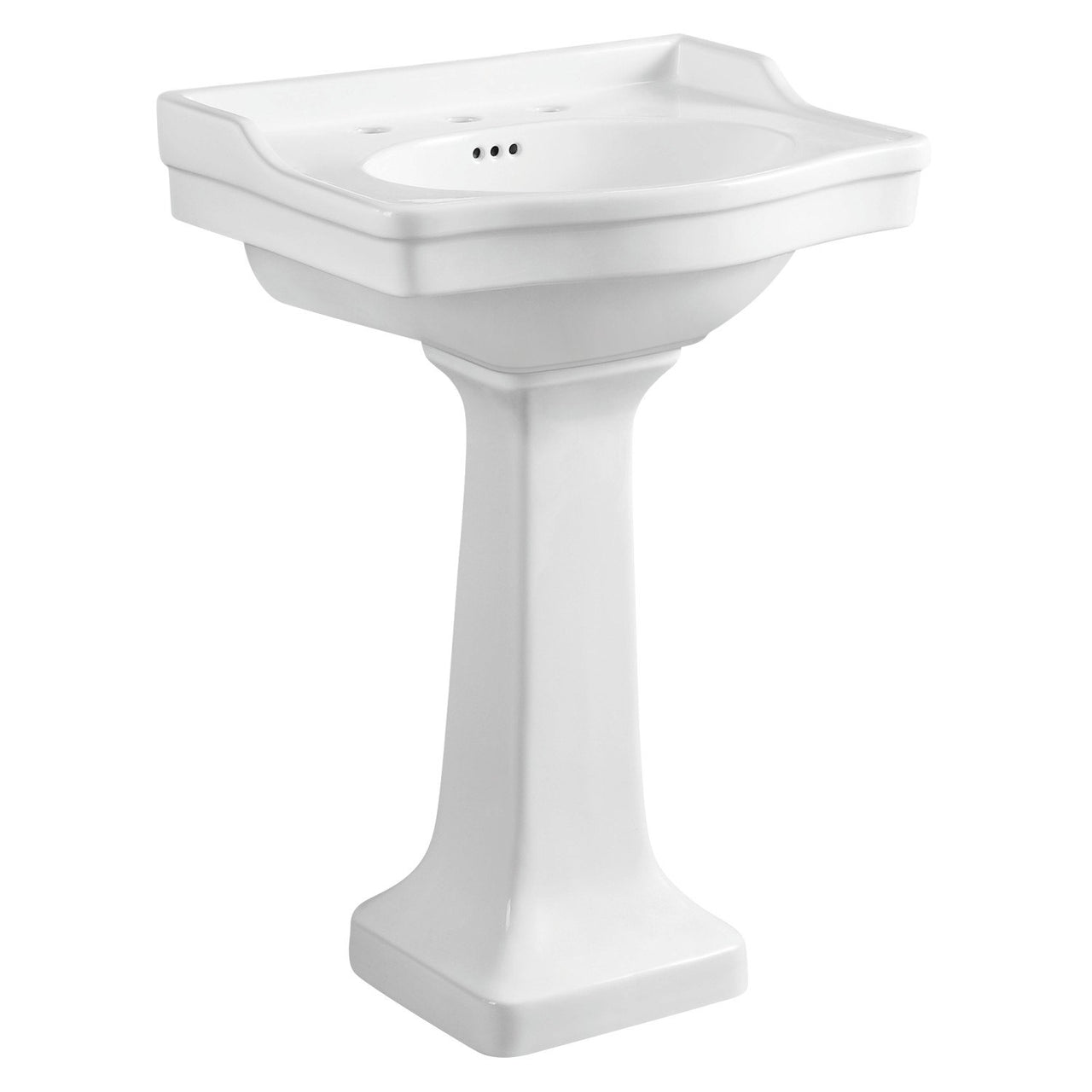 Kingston Brass VPB3248 Small Porcelain Pedestal Sink, White Pedestal Sink Kingston Brass Default Title 