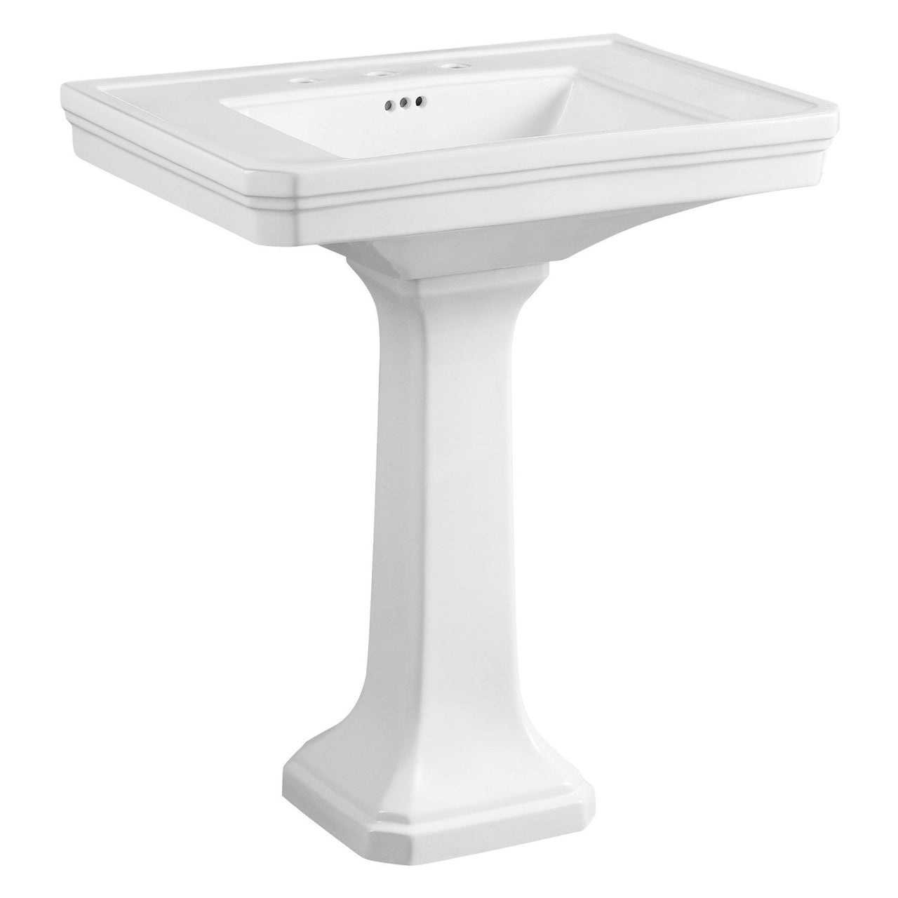 Kingston Brass VPB4308 Porcelain Pedestal Sink, White Pedestal Sink Kingston Brass Default Title 
