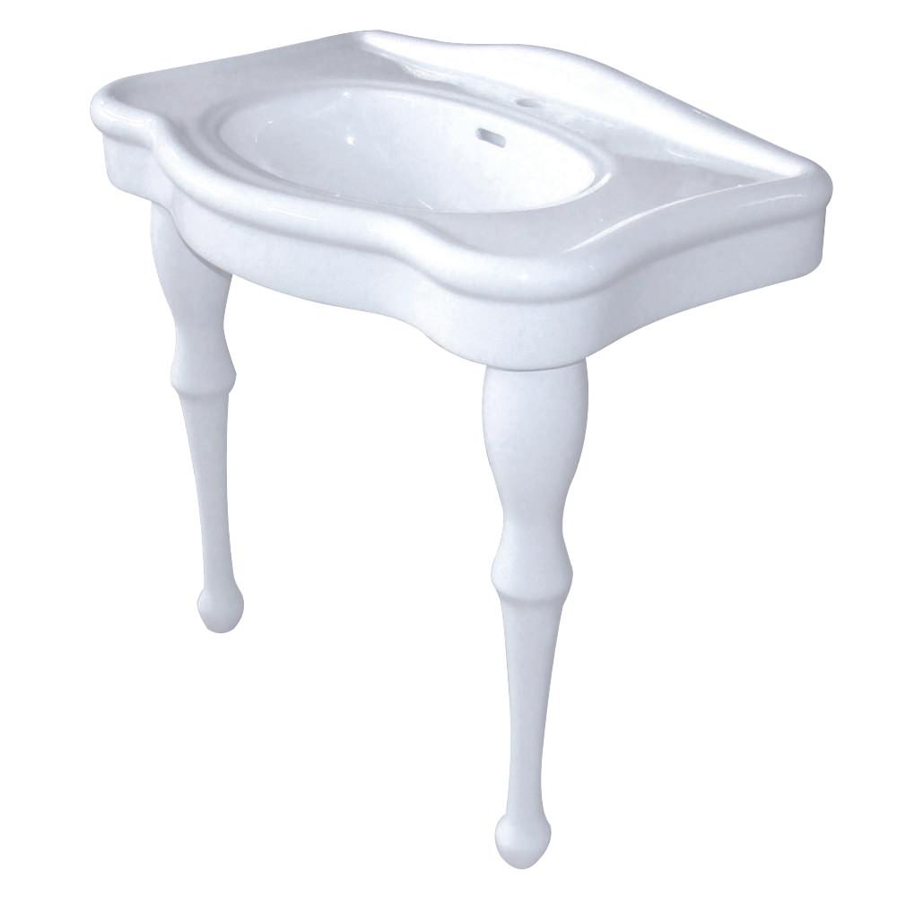 Fauceture VPB5321 32" Basin Console for Mono Mount with Pedestal, White Bathroom Sink Kingston Brass Default Title 