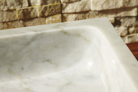 Thumbnail for Virtu USA Mya Natural Stone Bathroom Vessel Sink in Bianco Carrara Marble Bathroom Sink Virtu USA 