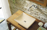 Thumbnail for Virtu USA Icarus Natural Stone Bathroom Vessel Sink in Sunny Yellow Marble Bathroom Sink Virtu USA 