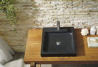 Thumbnail for Virtu USA Nester Natural Stone Bathroom Vessel Sink in Shanxi Black Granite Bathroom Sink Virtu USA 