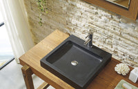 Thumbnail for Virtu USA Nester Natural Stone Bathroom Vessel Sink in Shanxi Black Granite Bathroom Sink Virtu USA 