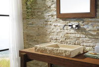 Thumbnail for Virtu USA Orion Natural Stone Bathroom Vessel Sink in Galala Beige Marble Bathroom Sink Virtu USA 