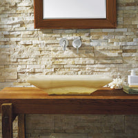 Thumbnail for Virtu USA Ira Natural Stone Bathroom Vessel Sink in White Onyx Marble Bathroom Sink Virtu USA 