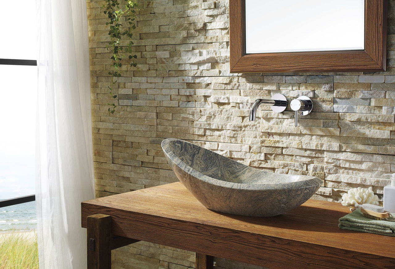 Virtu USA Haides Natural Stone Bathroom Vessel Sink in China Juparana Granite Bathroom Sink Virtu USA 