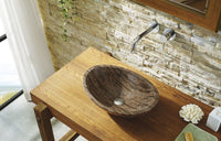 Thumbnail for Virtu USA Doris Natural Stone Bathroom Vessel Sink in Coffee Marble Bathroom Sink Virtu USA 