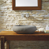 Thumbnail for Virtu USA Cora Natural Stone Bathroom Vessel Sink in Andesite Granite