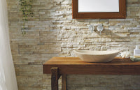 Thumbnail for Virtu USA Leda Natural Stone Bathroom Vessel Sink in Beige Travertine Marble Bathroom Sink Virtu USA 