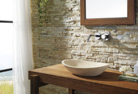 Thumbnail for Virtu USA Leda Natural Stone Bathroom Vessel Sink in Beige Travertine Marble Bathroom Sink Virtu USA 