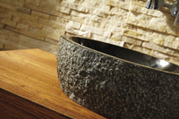 Thumbnail for Virtu USA Melia Natural Stone Bathroom Vessel Sink in Shanxi Black Granite Bathroom Sink Virtu USA 