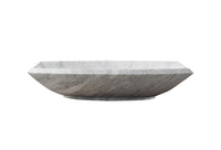 Thumbnail for Virtu USA Kirke Natural Stone Bathroom Vessel Sink in Bianco Carrara Marble Bathroom Sink Virtu USA 