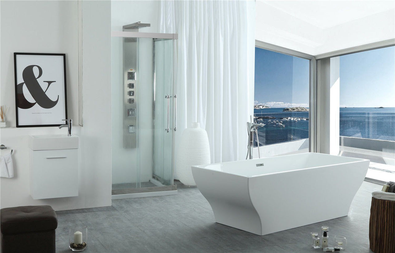 Virtu USA Serenity 71" x 31.5" Freestanding Soaking Bathtub FreeStanding Bathtub Virtu USA 