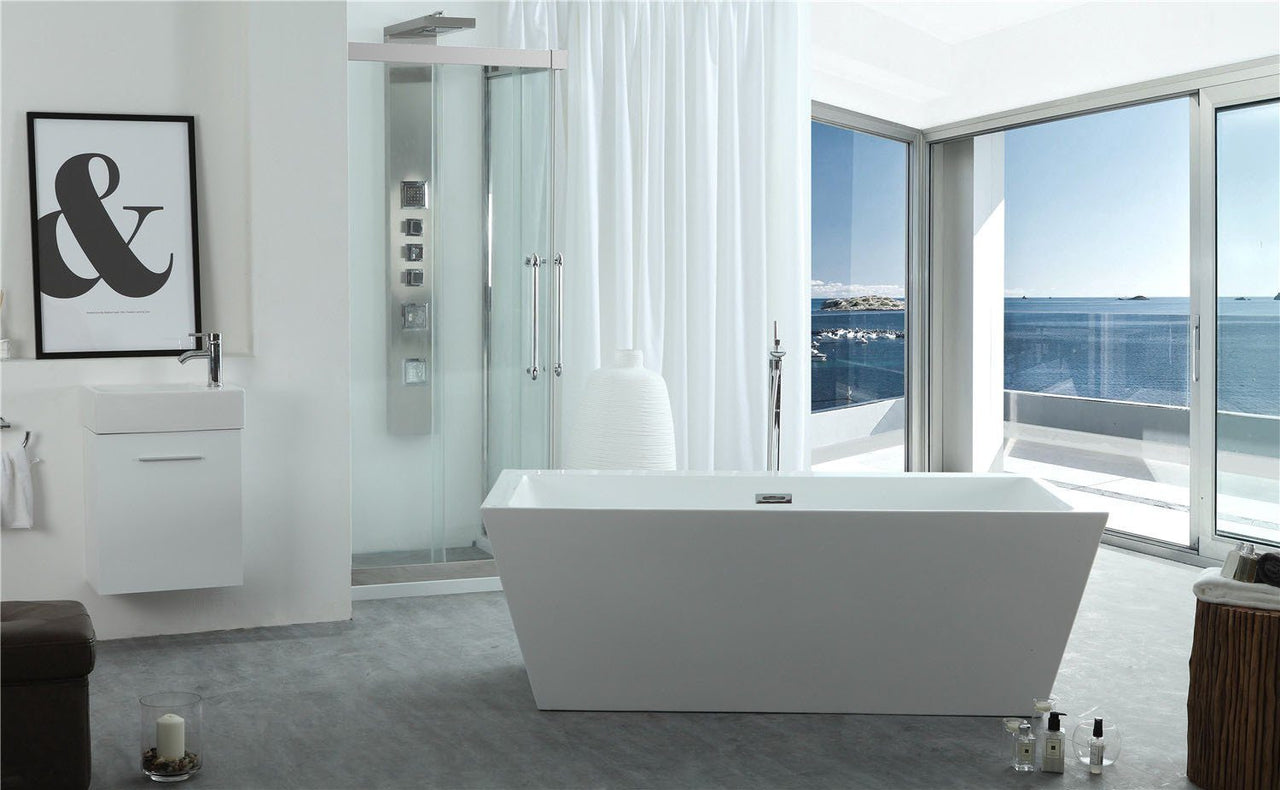 Virtu USA Serenity 67" x 31.5" Freestanding Soaking Bathtub FreeStanding Bathtub Virtu USA 